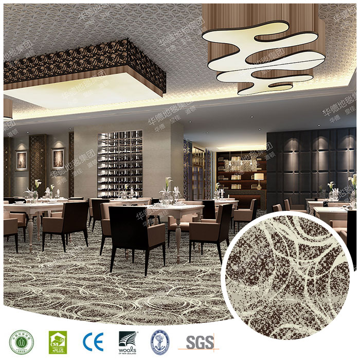 Modern Restaurant Carpet Design Nylon Luxury Printed Carpet Hotel Carpet