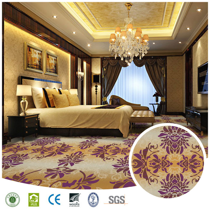 Luxury Hotel Carpet, Wool Axminster Carpet, Corridor Carpet in rolls