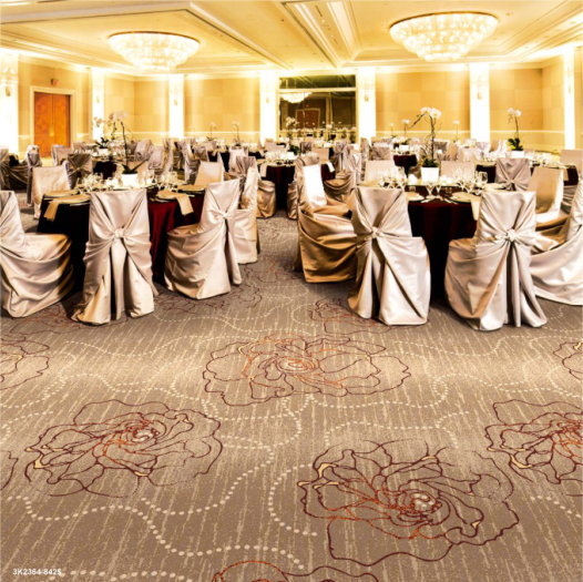 Banquet Hall Flooring Nylon Printed Carpet Luxury Pattern Design For 5 ...