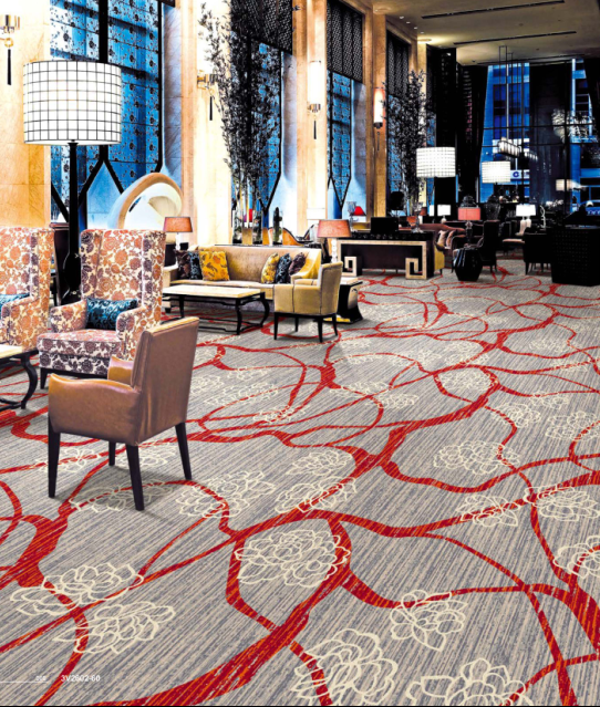 Luxury Hotel Ballroom Carpet Modern Design Fire Resistance Axminster Carpet